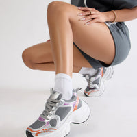 Beckham Lace Up Sneakers - Grey/combo