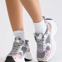 Beckham Lace Up Sneakers - Grey/combo