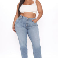 Very Special High Rise Mom Jeans - Medium Wash