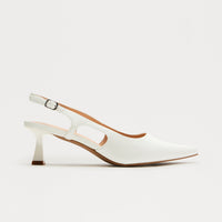 Alena Slingback Pumps - White
