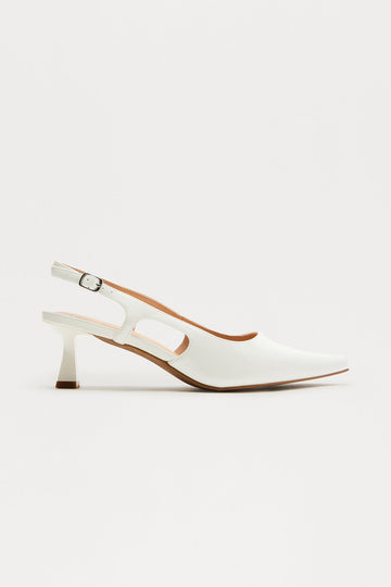 Alena Slingback Pumps - White