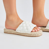 Ari Jute Sandals - White