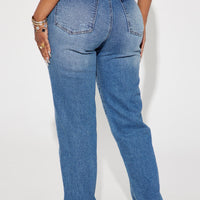 Can't Deny It Non Stretch Straight Leg Jean - Medium Wash