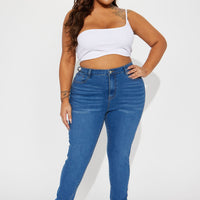 Amara High Rise Stretch Skinny Jeans - Medium Wash