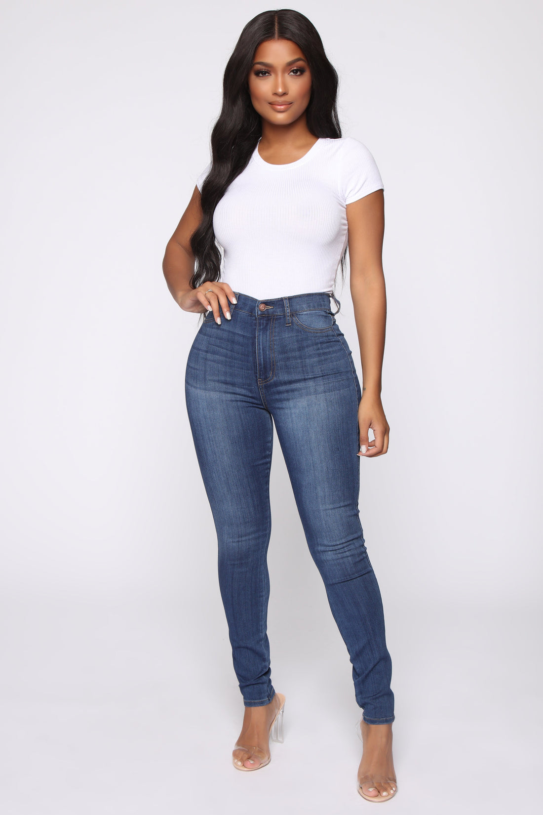 Emma Super Stretch High Rise Skinny Jean - Medium Wash
