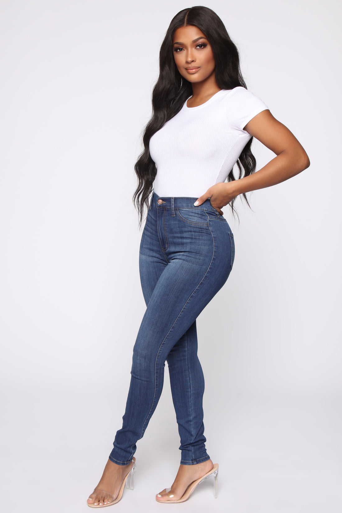 Emma Super Stretch High Rise Skinny Jean - Medium Wash