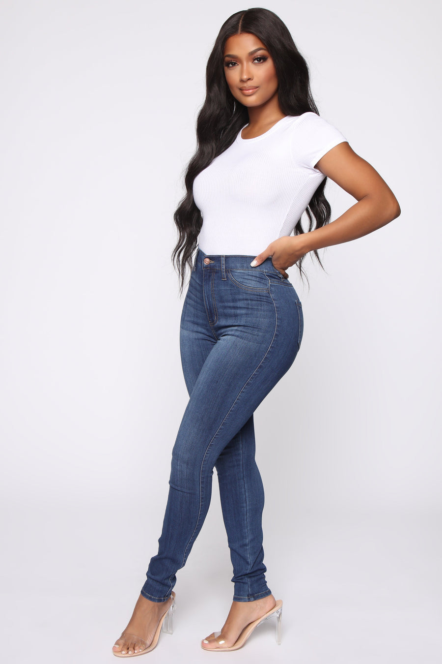 Emma Super Stretch High Rise Skinny Jean - Medium Wash