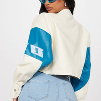 Harlem Rider Bomber Jacket - Cream/combo