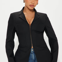 All Body Corset Blazer - Black