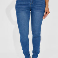 Amara High Rise Stretch Skinny Jeans - Medium Wash