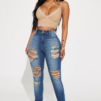 Tough It Up Stretch Skinny Jeans - Dark Wash