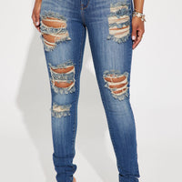 Tough It Up Stretch Skinny Jeans - Dark Wash