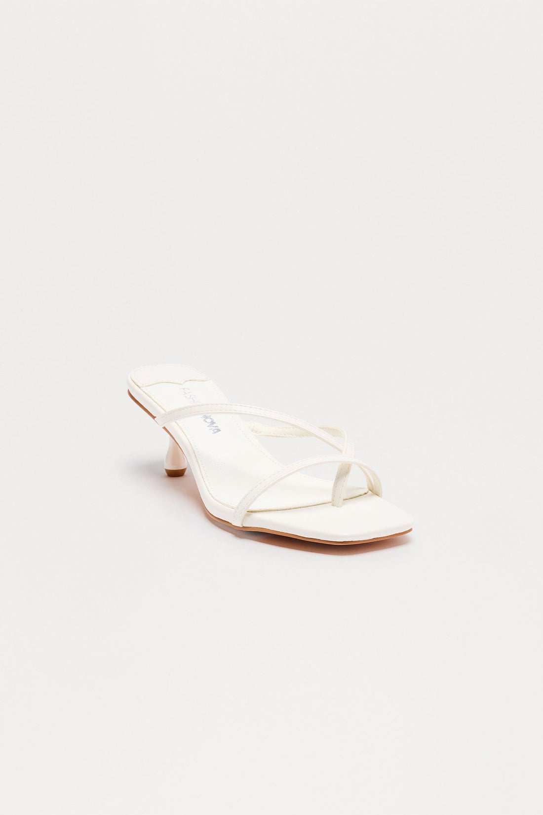Bambi Sqaure Toe Mules - White