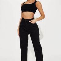 I Got It From My Mama Jeans - Black
