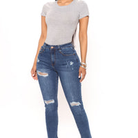 Hannah High Rise Jeans - Dark Denim