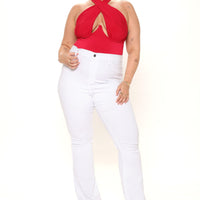 Tall Deep In My Soul Flare Jeans - White