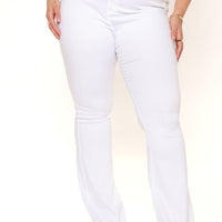 Tall Deep In My Soul Flare Jeans - White