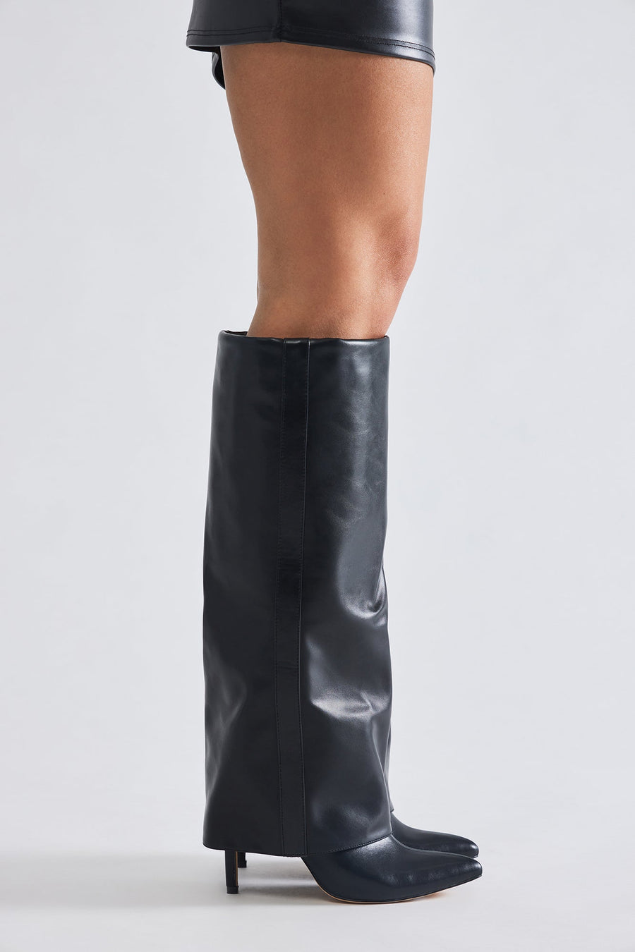 Always A Baddie Knee High Heeled Boots - Black