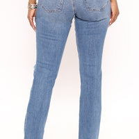 Babetown Bootcut Jeans - Medium Blue Wash