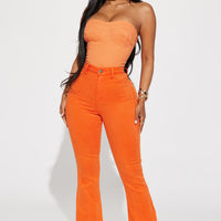 Deep In My Soul Flare Jeans - Orange