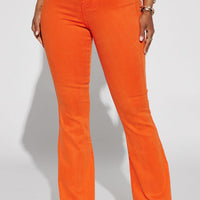 Deep In My Soul Flare Jeans - Orange