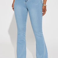 Deep In My Soul Flare Jeans - Light Blue Wash