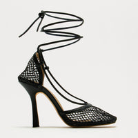 Always Remember Me Mesh Pumps - Black