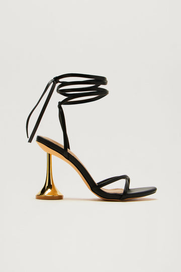 Blind Love Wrap Up Heels - Black