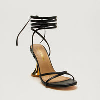 Blind Love Wrap Up Heels - Black