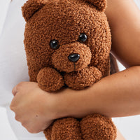Beary Cute Sherpa Slippers - Tan