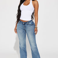 Can't Compete Low Rise Stretch Bootcut Jean - Medium Wash