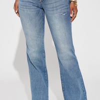 Can't Compete Low Rise Stretch Bootcut Jean - Medium Wash
