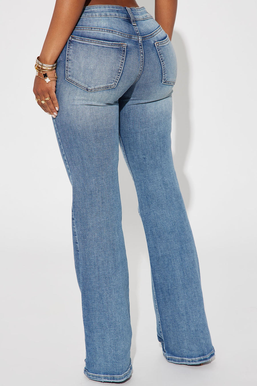 Can't Compete Low Rise Stretch Bootcut Jean - Medium Wash