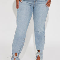 Tall All Tied Up Straight Leg Jeans - Medium Wash