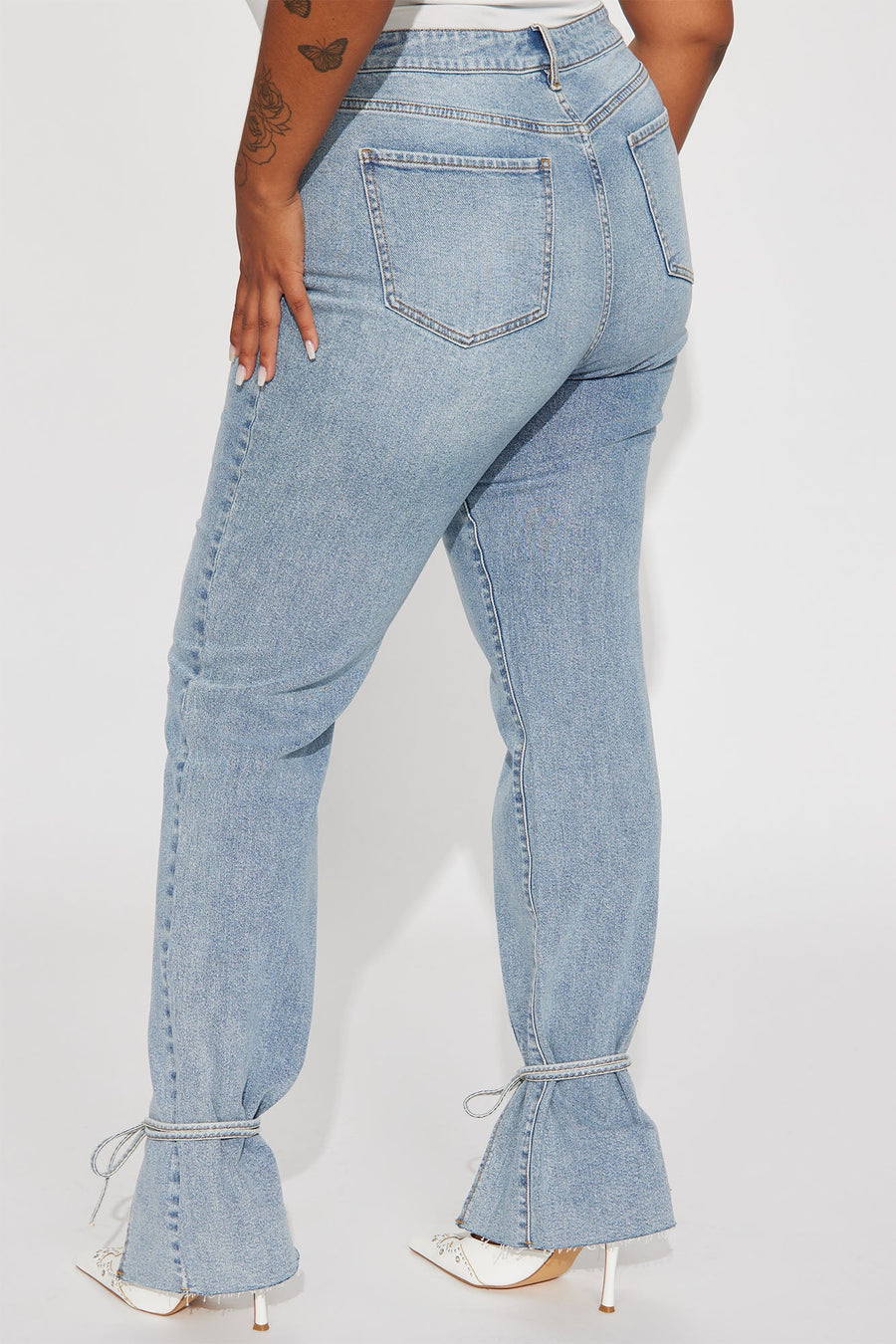 Tall All Tied Up Straight Leg Jeans - Medium Wash
