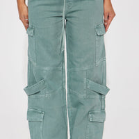 Know What To Do Non Stretch Cargo Jean - Green