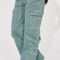 Know What To Do Non Stretch Cargo Jean - Green