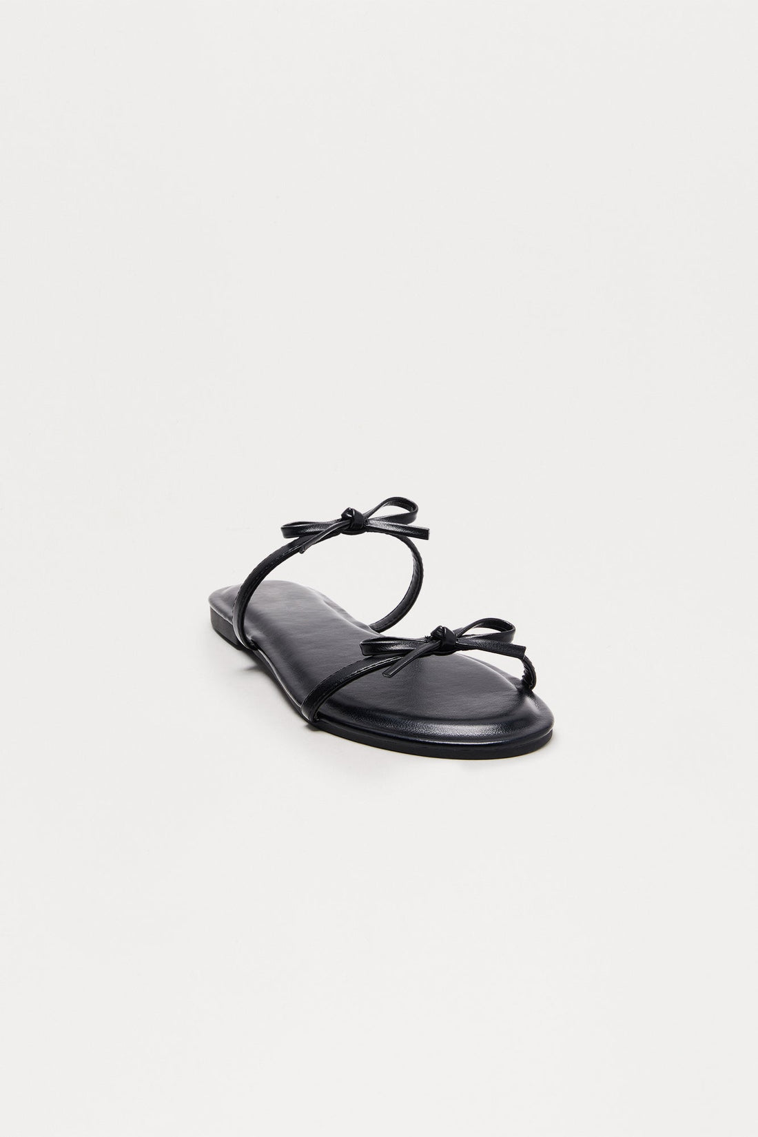 Avery Bow Slip On Sandals - Black