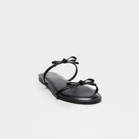 Avery Bow Slip On Sandals - Black