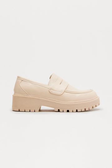 Berkley Faux Patent Loafers - Ivory