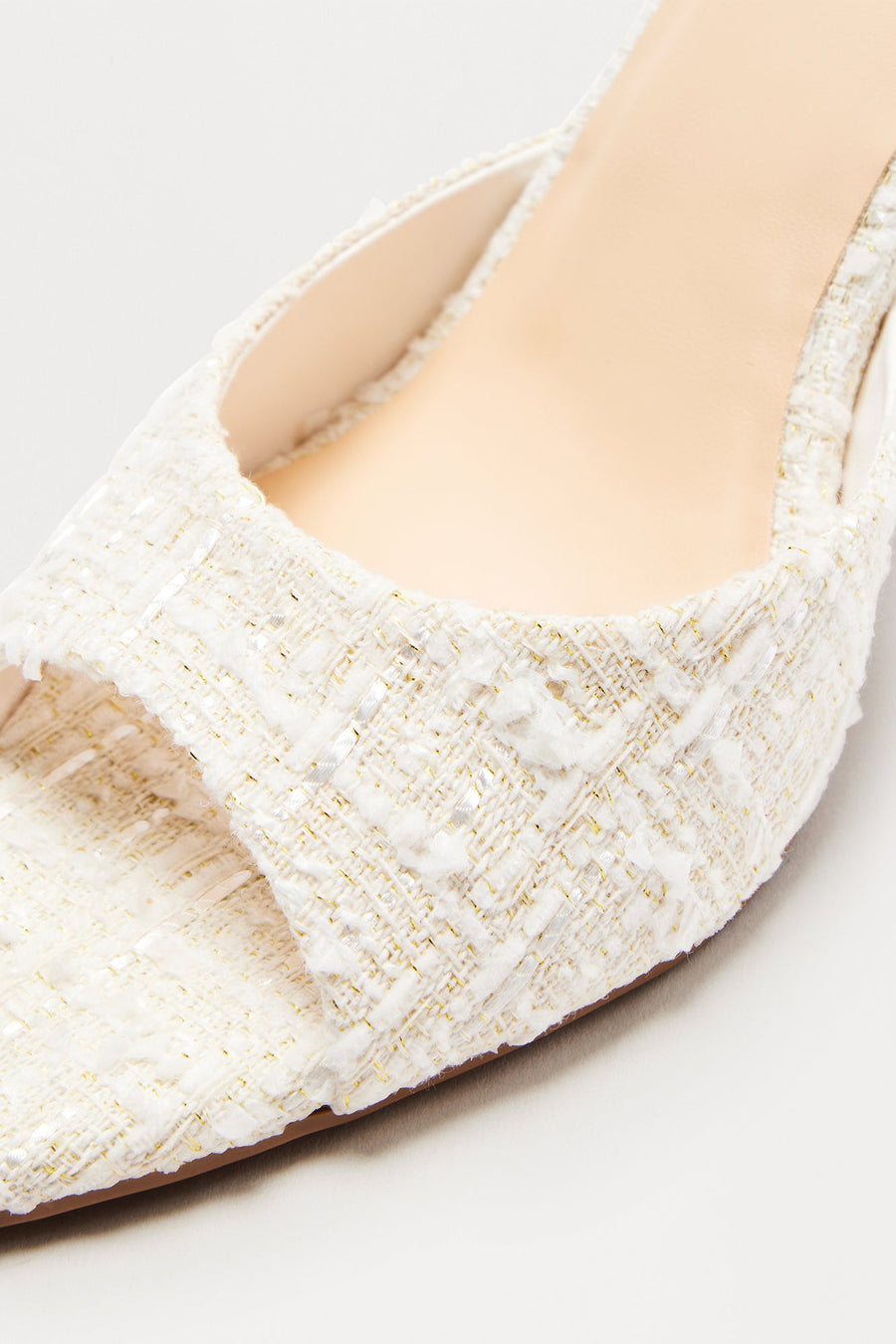 Becky Tweed Mules - White