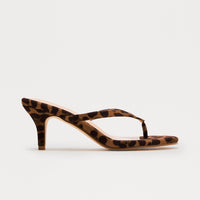 Ambere Leopard Print Thong Mules - Leopard