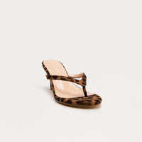 Ambere Leopard Print Thong Mules - Leopard