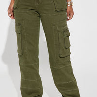 On Command Stretch Straight Leg Cargo Jean - Olive