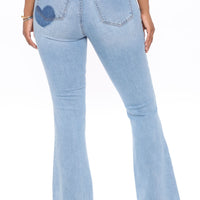Dare To Flare Jeans - Medium Blue Wash