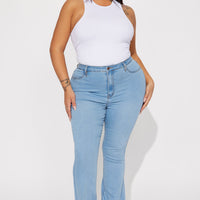 Deep In My Soul Flare Jeans - Light Blue Wash