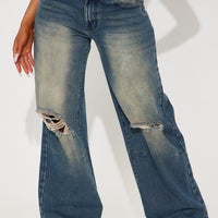 Afternoon Delight Baggy Jeans - Dark Wash