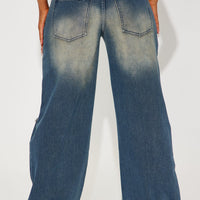 Afternoon Delight Baggy Jeans - Dark Wash