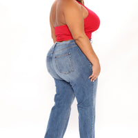 Truly Authentic Slim Stretch Straight Leg Jeans - Light Blue Wash