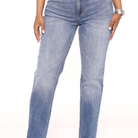 Truly Authentic Slim Stretch Straight Leg Jeans - Light Blue Wash